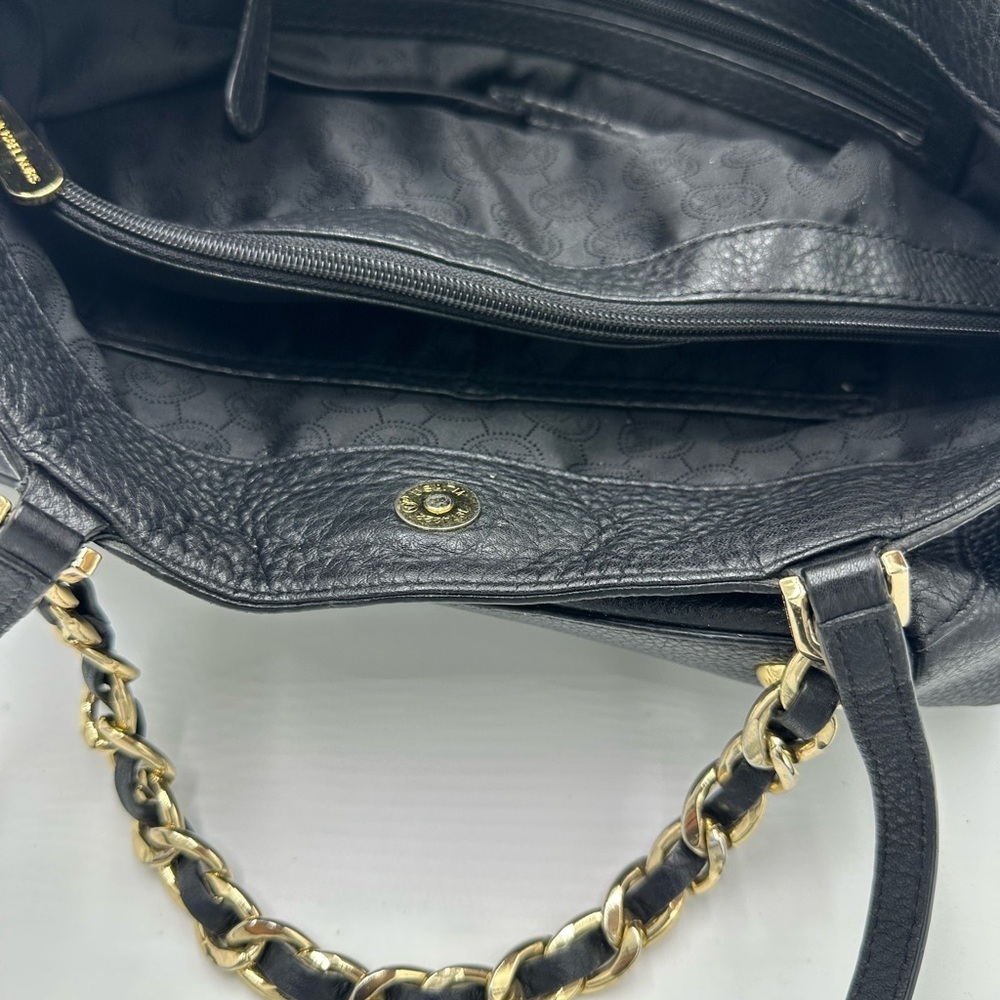 Michael Kors Black Tote with Gold Chain - Picture 9 of 9